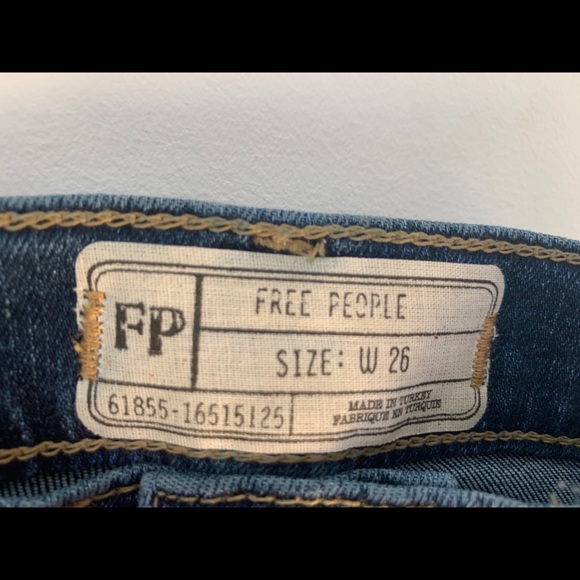free people denim ripped skinny jeans - Picture 2 of 6